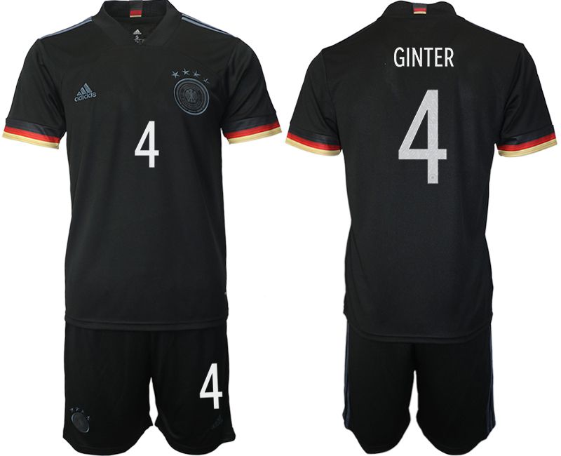 Men 2020-2021 European Cup Germany away black #4 Adidas Soccer Jersey->germany jersey->Soccer Country Jersey